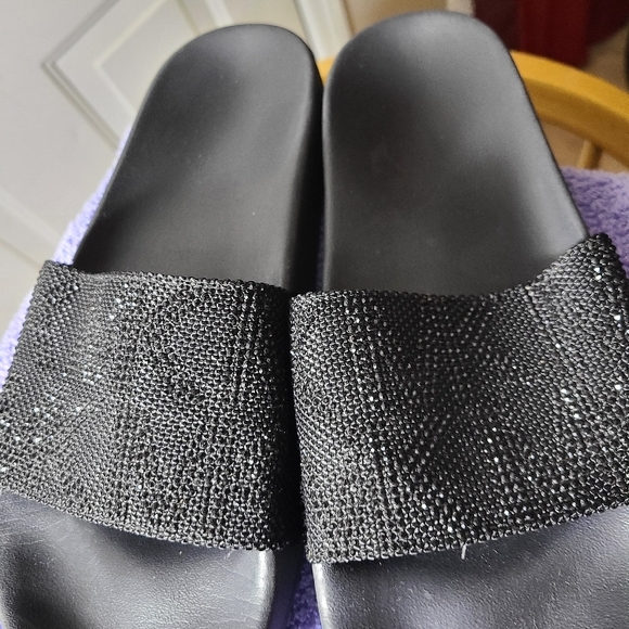 Black Slide Sandals - Picture 4 of 5